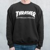 Thrasher Magazine Logo Black Men's Crew Neck Sweatshirt - Medium