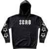 Zero Skateboards Bam Margera 3 Star Multi Heart Black / White Men's Hooded Sweatshirt - Large