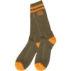 Anti Hero Skateboards Black Hero Outline Olive / Orange Crew Socks - One size fits most
