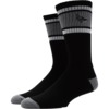 Anti Hero Skateboards Basic Pigeon Black / Grey / White Embroidered Crew Socks - One Size Fits Most