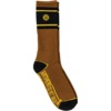 Anti Hero Skateboards Hecho Por Skate Emblem Brown / Yellow / Black Crew Socks - One size fits most