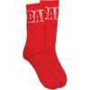 Baker Skateboards Brand Logo Red Crew Socks - One Size Fits Most
