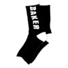 Baker Skateboards Letters Black / White Crew Socks - One size fits most