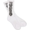 Baker Skateboards Stack Skull White Crew Socks - One Size Fits All