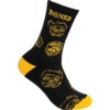 Bones Wheels Black & Gold Black Crew Socks - One size fits most