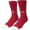 Chocolate Skateboards Lost Chunk Red / White Crew Socks - One size fits most