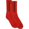 Disorder Skateboards Logo Red / Black Crew Socks - One Size Fits Most