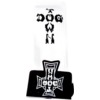 Dogtown Skateboards Cross Letters White / Black Crew Socks - One size fits most