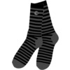 Foundation Skateboards Striped Star & Moon Grey Crew Socks - One size fits most