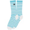 Foundation Skateboards Striped Star & Moon White Crew Socks - One size fits most
