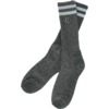 Foundation Skateboards Stripe Heather Grey Tall Socks - One size fits most