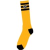 Foundation Skateboards 3 Stripe Tall Yellow Crew Socks - One size fits most
