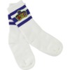 GEO Skateboards Trash Can Cowboy White Crew Socks - One size fits most