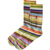 Girl Skateboards Tuesday (Red) Color Stripe Crew Socks - One size fits most