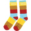 Happy Hour Skateboards Stripes Vintage Soul Crew Socks - One size fits most