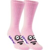 Heroin Skateboards Big Egg Pink Crew Socks - One Size Fits All