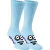 Heroin Skateboards Big Egg Blue Crew Socks - One size fits most