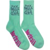 Heroin Skateboards F### Drugs Green Crew Socks - One size fits most
