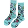 Heroin Skateboards Mutant Ice Blue Crew Socks - One size fits most