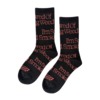 Jacuzzi Unlimited Skateboards Scared of Smoking Weed Black Crew Socks - One size fits most