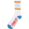 Krooked Skateboards Eyes White / Blue / Yellow / Red Crew Socks - One Size Fits All