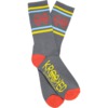Krooked Skateboards Eyes Charcoal / Blue / Yellow / Red Crew Socks - One Size Fits All