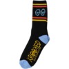 Krooked Skateboards Eyes Black / Blue / Gold / Red Crew Socks - One Size Fits Most