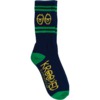 Krooked Skateboards Eyes Navy / Green / Yellow Crew Socks - One size fits most
