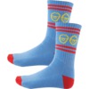 Krooked Skateboards Eyes Blue / Red / Yellow Crew Socks - One size fits most