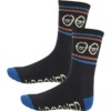 Krooked Skateboards Eyes Black / Blue / Brown Crew Socks - One size fits most