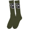 Pig Wheels Head Green Crew Socks - One size fits most