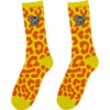 Pig Wheels Leopard Yellow Crew Socks - One size fits most