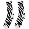 Pig Wheels Zebra Black Crew Socks - One size fits most