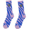 Pig Wheels Zebra Pink / Purple Crew Socks - One Size Fits All