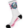 Powell Peralta Ripper Checker Stripes Blue / Pink / White Crew Socks - One size fits most