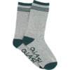 Quasi Skateboards Note Grey Crew Socks - One size fits most