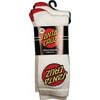 Slime Balls Skateboard Wheels Cruz Logo White Crew Socks - 2 Pair Bundle - One size fits most