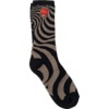 Spitfire Wheels Bighead Fill Embroidered Swirl Tan / Black Crew Socks - One Size Fits Most