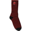 Spitfire Wheels Eternal Fill Emblem Stripe Black / Dark Red Crew Socks - One size fits most