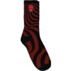 Spitfire Wheels Bighead Fill Swirl Dark Red / Black Crew Socks - One size fits most