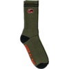 Spitfire Wheels Eternal Fill Emblem Olive / Black / Red Crew Socks - One size fits most
