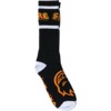 Spitfire Wheels Hellfire Script Black / White / Orange Crew Socks - One size fits most