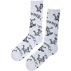 Thrasher Magazine Mark Gonzales Logo Pattern White / Black Crew Socks - One size fits most