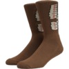 Toy Machine Skateboards Fists Brown Crew Socks - One size fits most