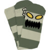 Toy Machine Skateboards Monster Big Stripe Green Crew Socks - One size fits most