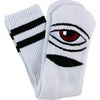 Toy Machine Skateboards Sect Eye III White Crew Socks - One size fits most