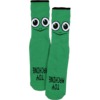 Toy Machine Skateboards Turtle Face Green Youth Crew Socks - One size fits most
