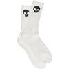 Zero Skateboards Skull White / Black Crew Socks - One size fits most
