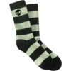 Zero Skateboards Skull Glow / Black Stripes Crew Socks - One size fits most