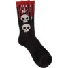 Zero Skateboards 3 Skull Blood Black Crew Socks - One size fits most